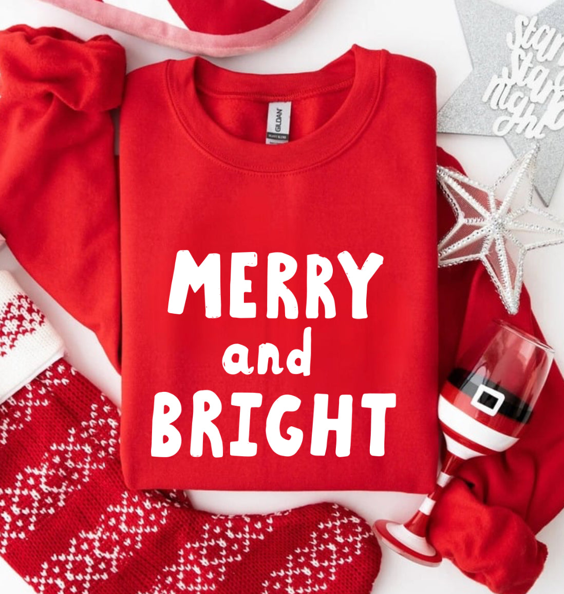 Red Merry & Bright Sweatshirt