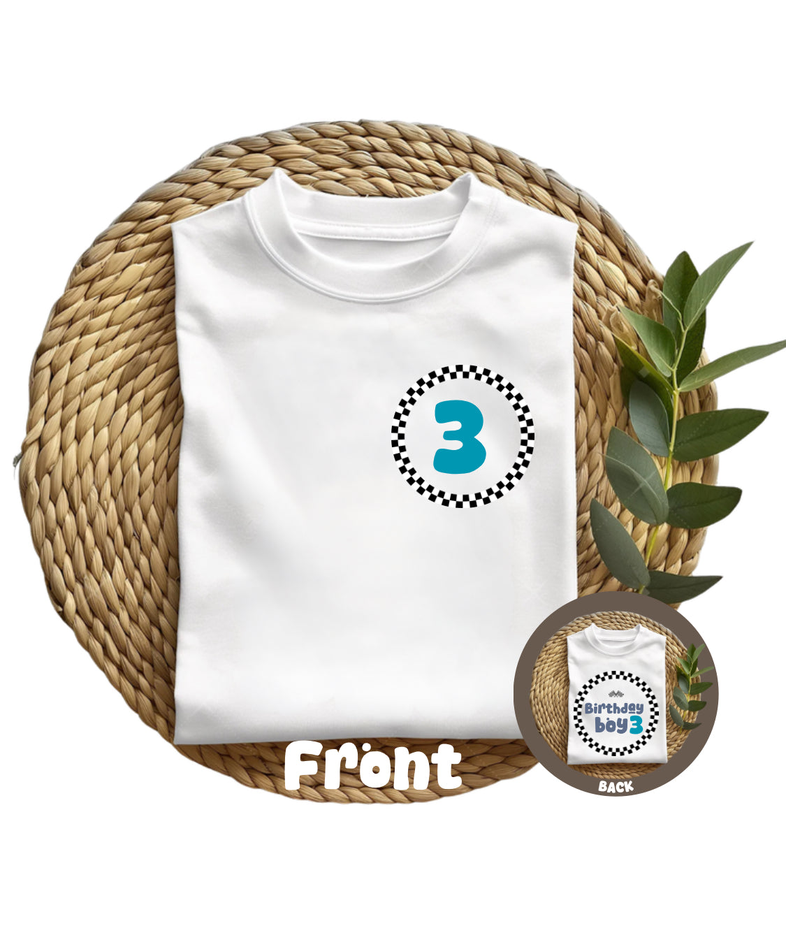 Racer Birthday Boy 3 T-Shirt