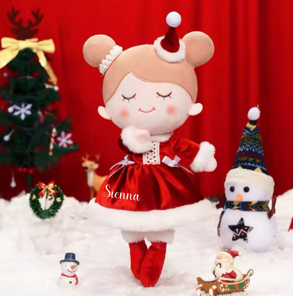 Christmas Personalised Plush  Dolly