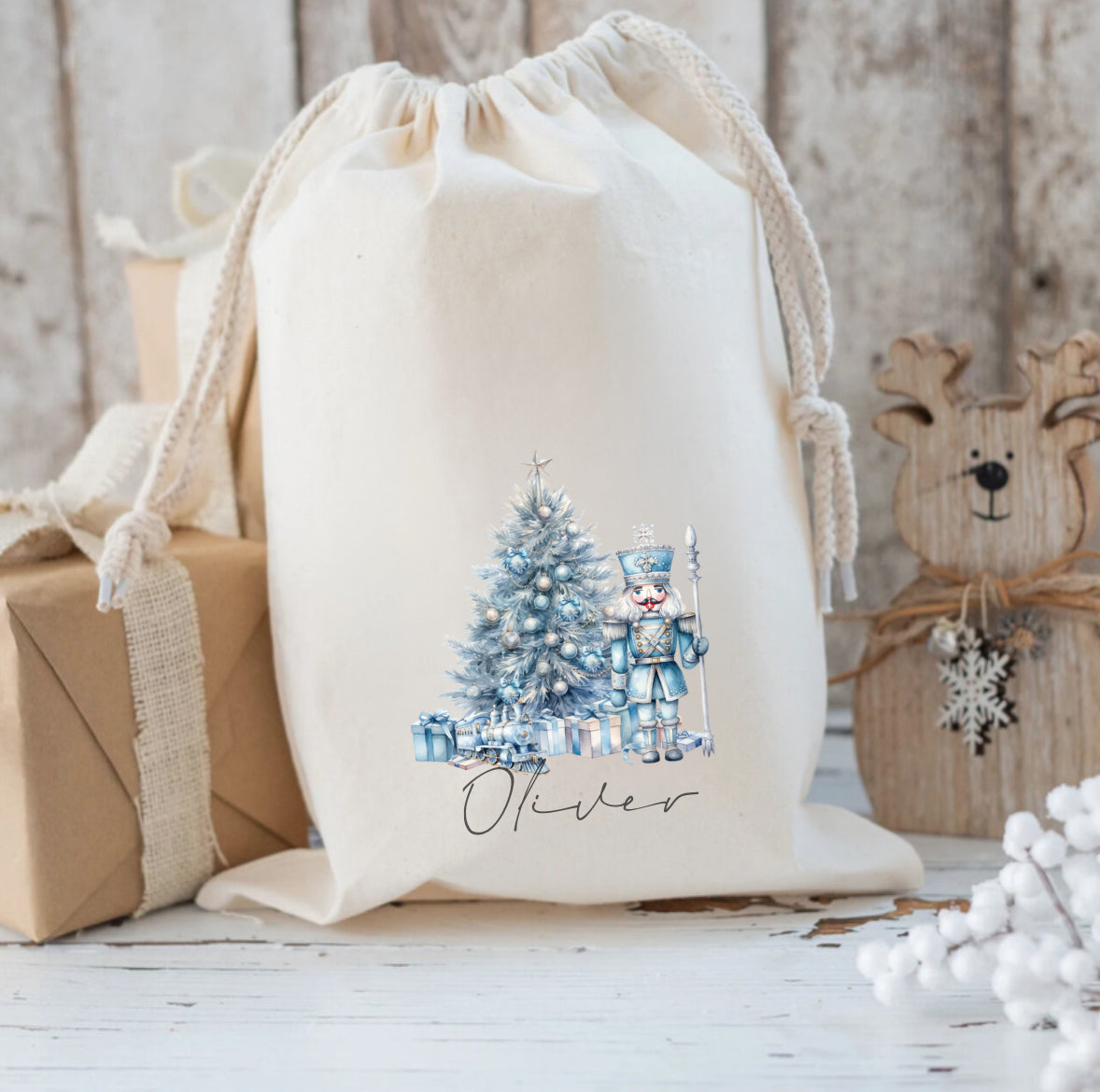 Pink & Blue Christmas Sack - Personalised