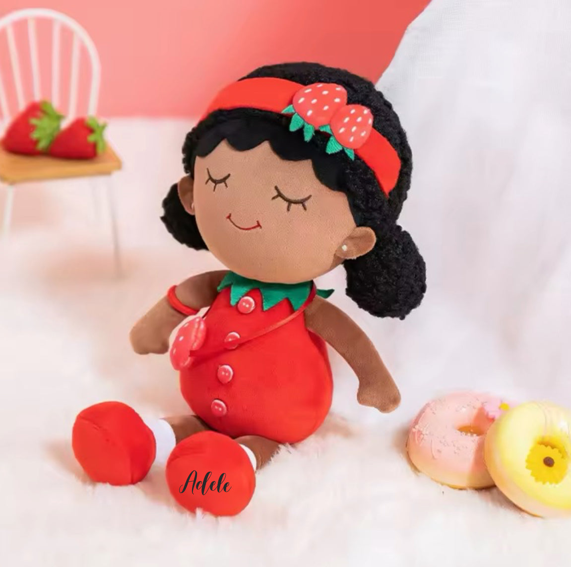 Personalised Plush Strawberry Dolly