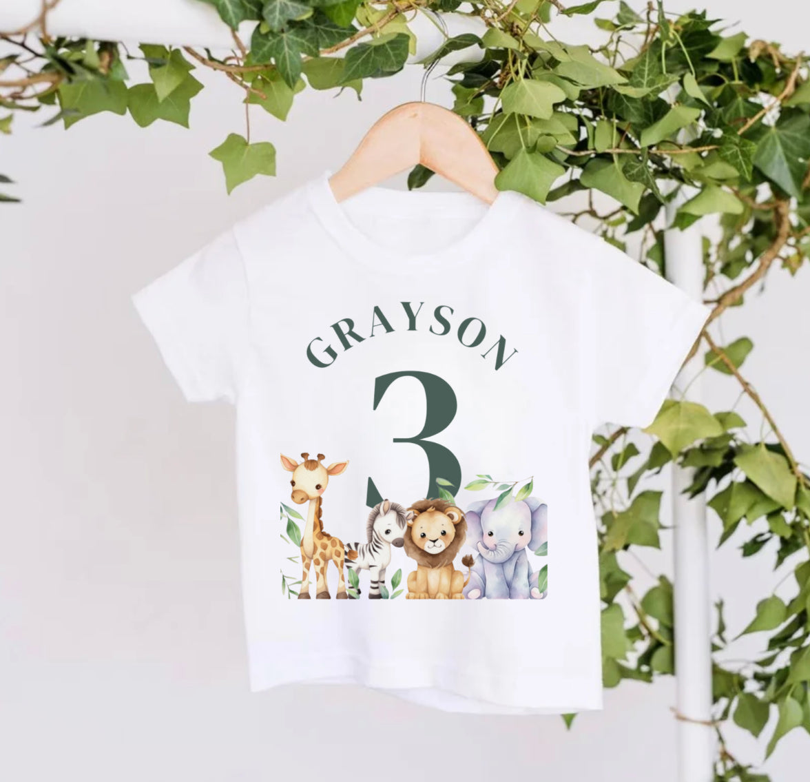 Birthday T-Shirt - Personalised - Safari